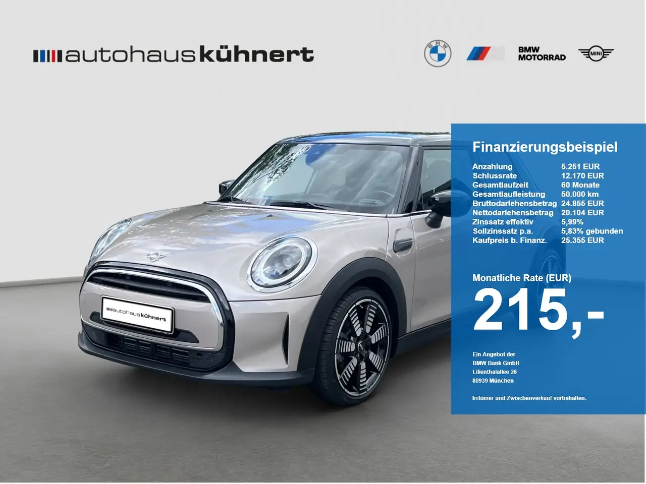 MINI Cooper 5-Türer LED SpurAss HiFi Navi ParkAss RFK — photo 1 of 20