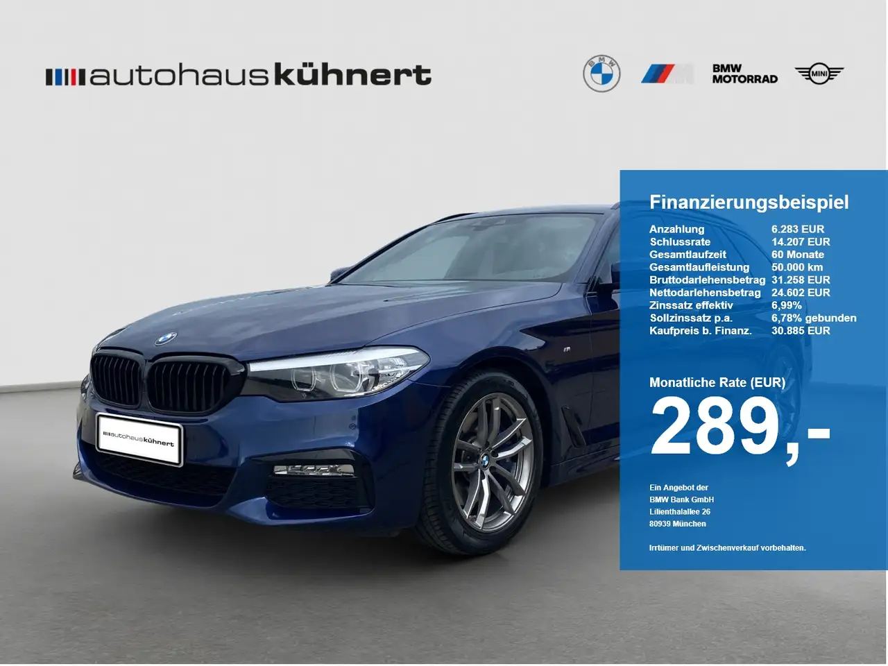 BMW 530 d Touring M-Sport LED Luft AHK Navi — photo 1 of 19