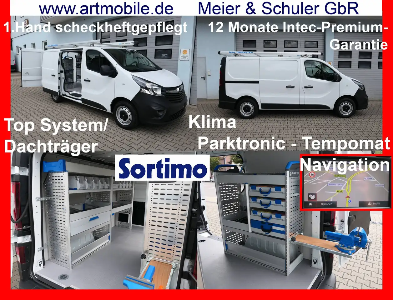 Opel Vivaro Bi-Turbo SORTIMO Navi Klima PDC 1.Hand Garantie* — photo 1 of 40