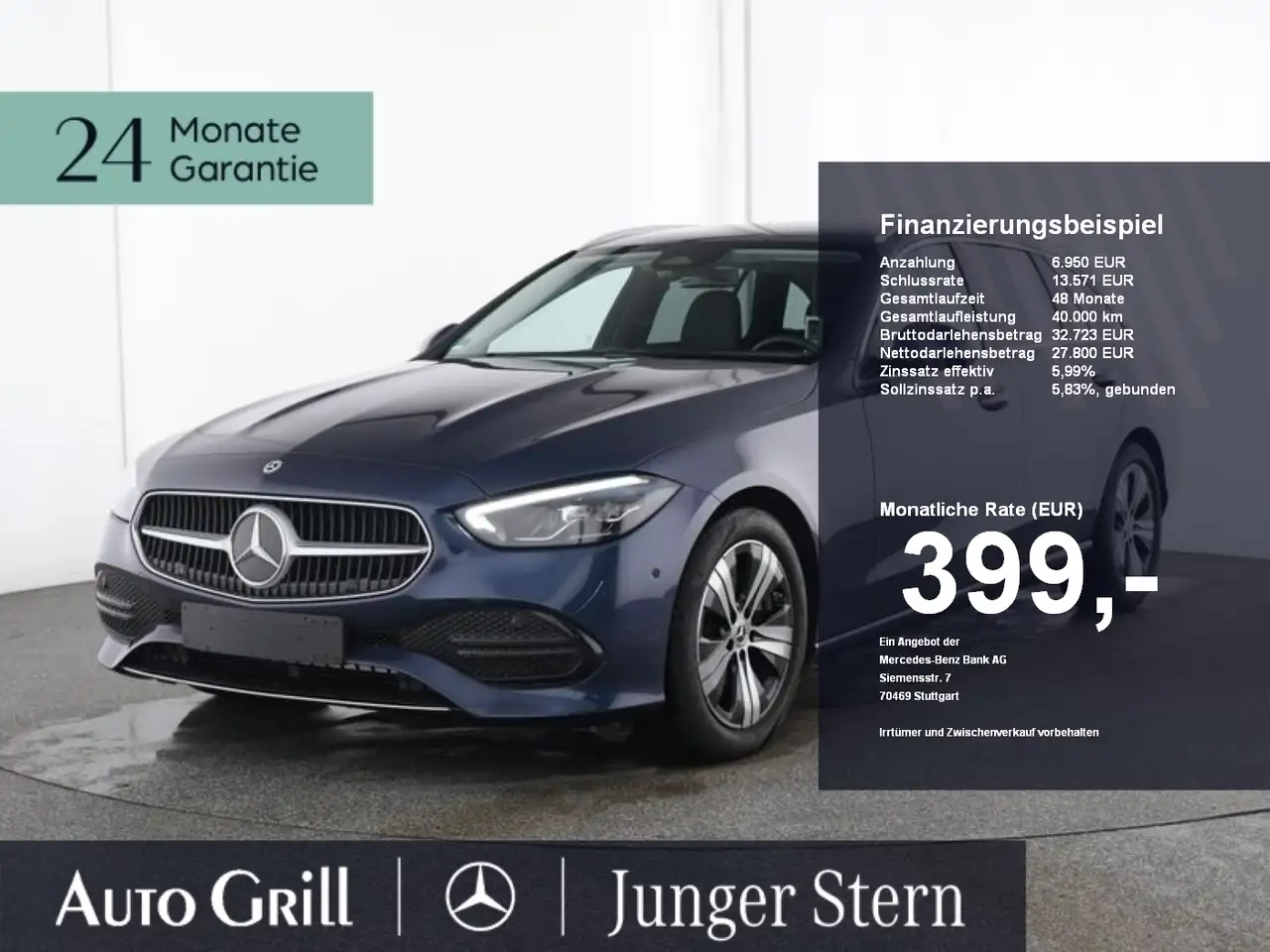 Mercedes-Benz C 180 T Avantgarde dkl.Scheiben AHK Soundsystem — photo 1 of 10