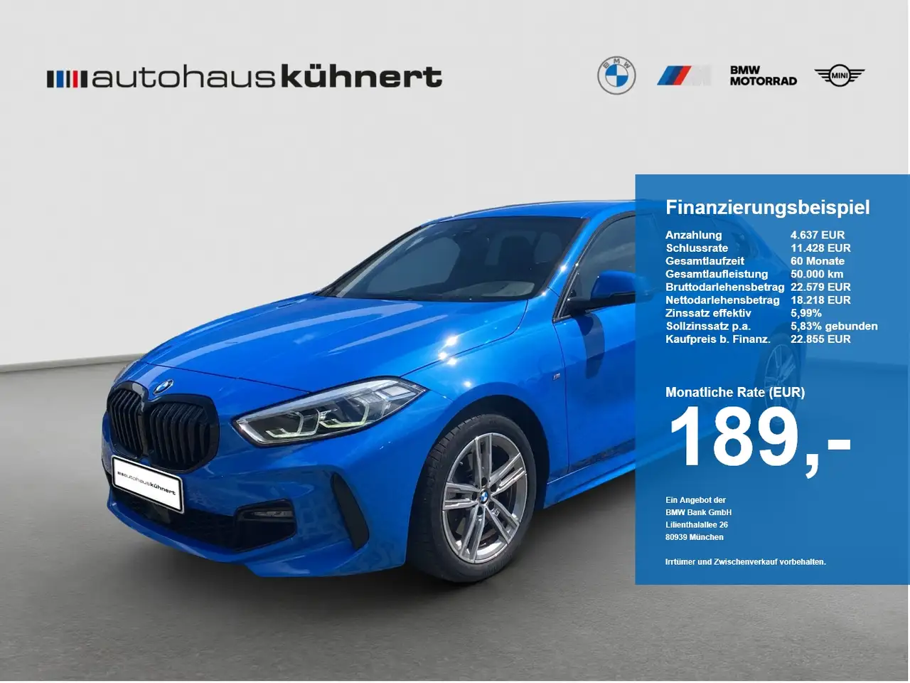BMW 118 i 5-Türer M-Sport LED SpurAss Navi Sportsitz — photo 1 of 15