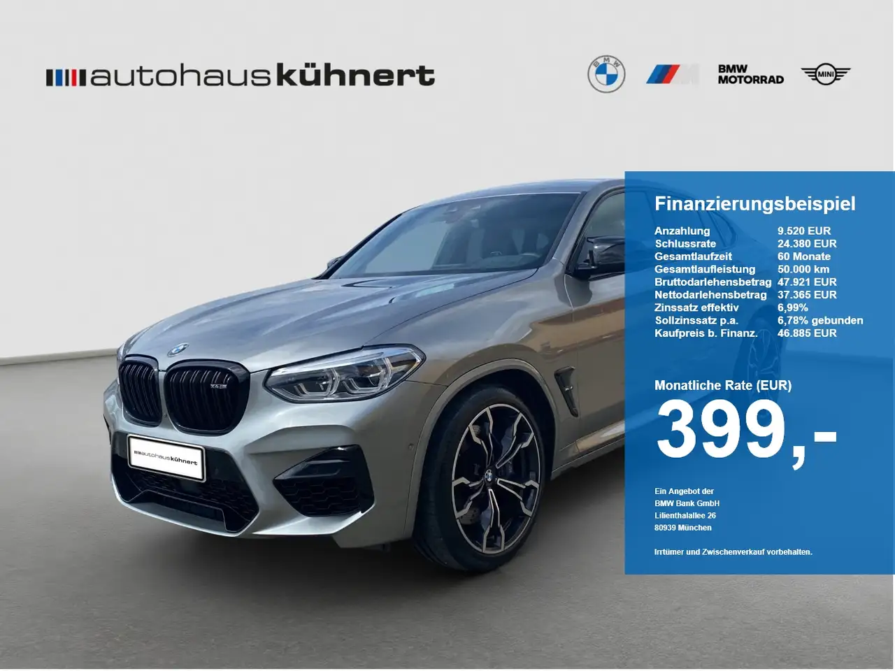 BMW X4 M Competition ACC AHK HUD ParkA.+ Lenkradhzg. — photo 1 of 18