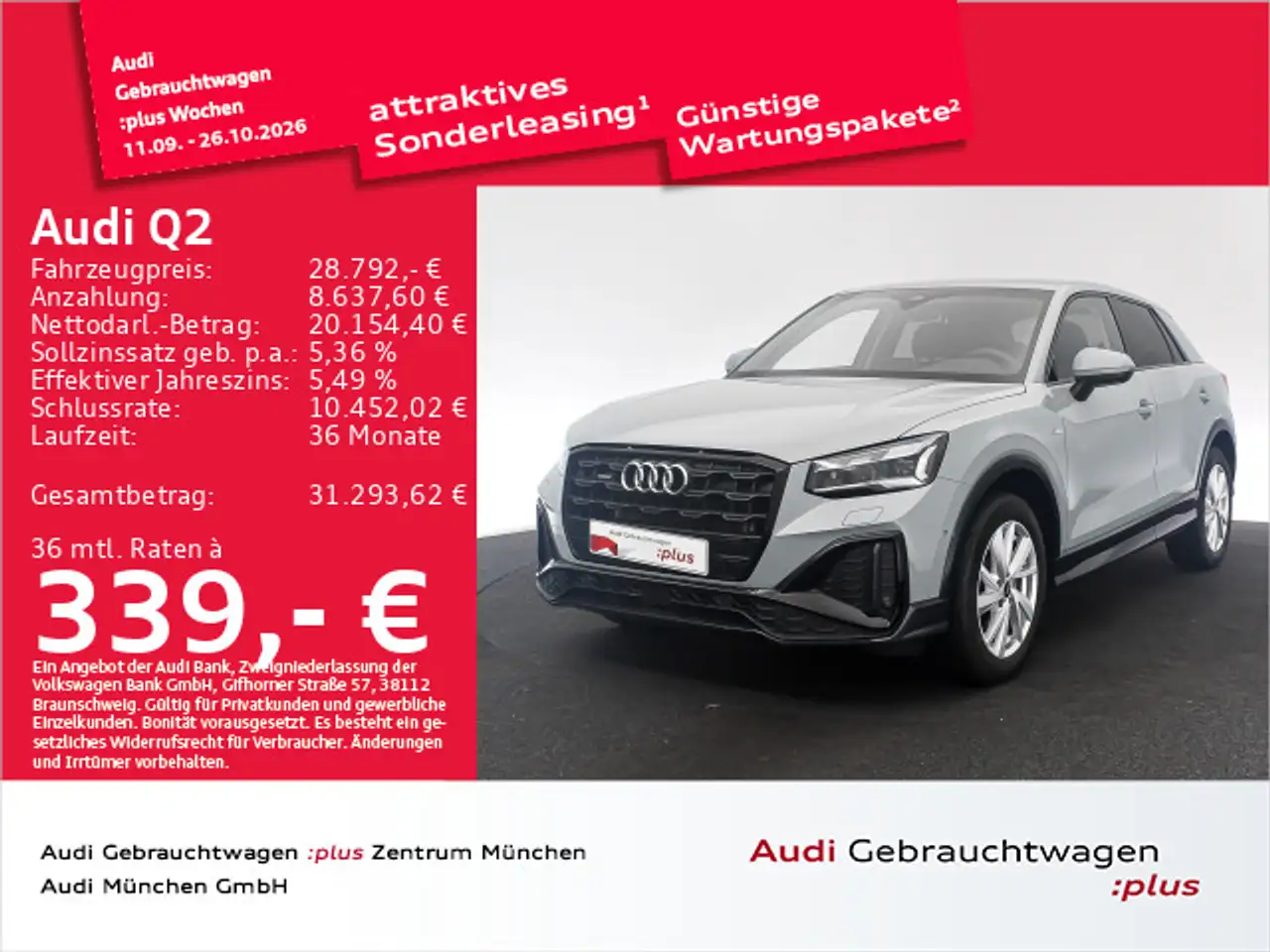 Audi Q2 40 TFSI qu. S tronic S line AHK/StdHzg/Matrix — photo 1 of 26