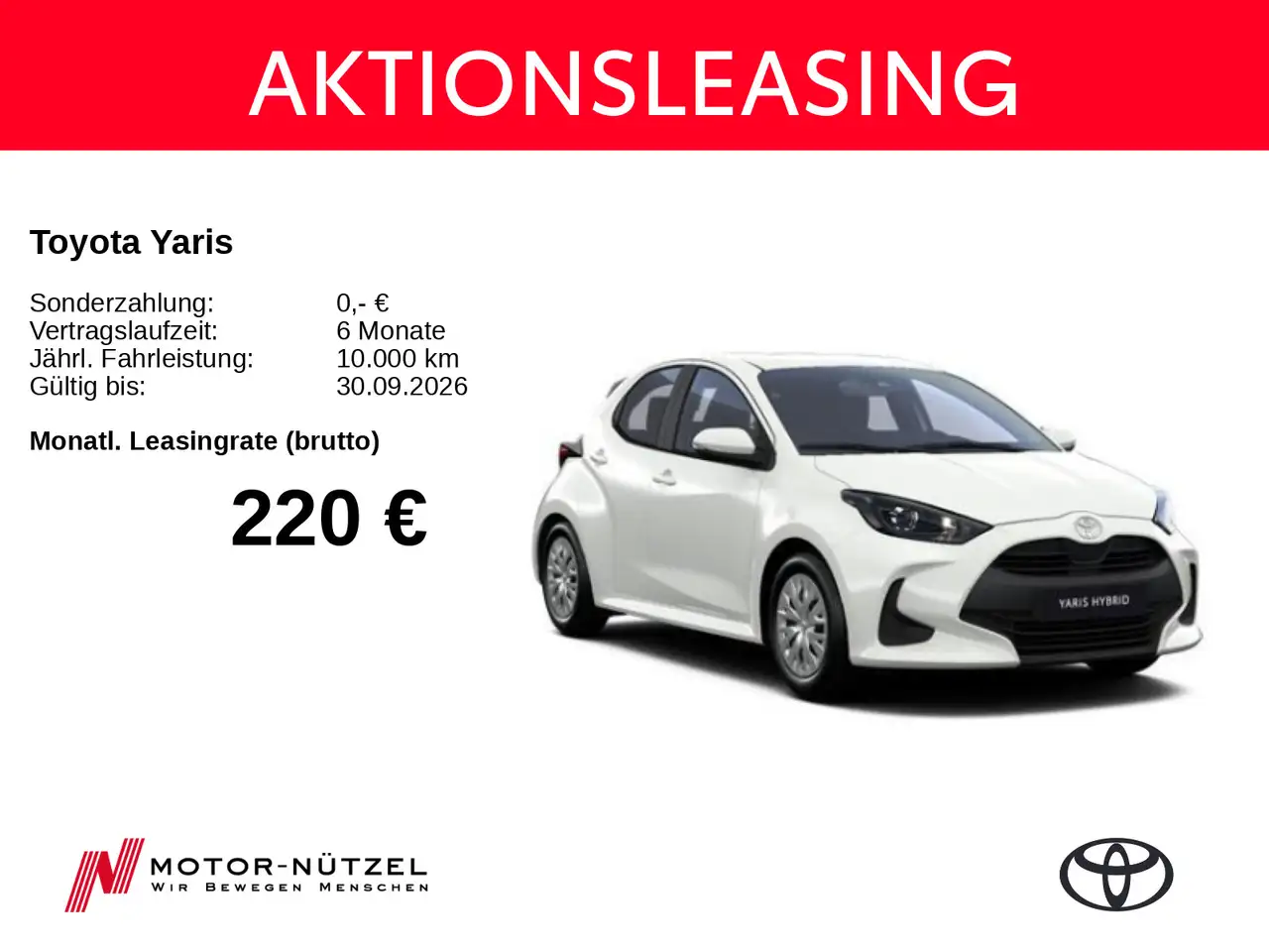 Toyota Yaris Hybrid Active + Business *ALL-IN-LEASING* — photo 1 of 5
