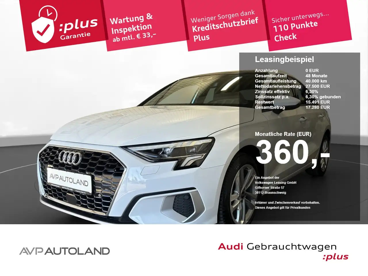Audi A3 Limousine 30 TFSI S tronic advanced | PANO | — photo 1 of 15