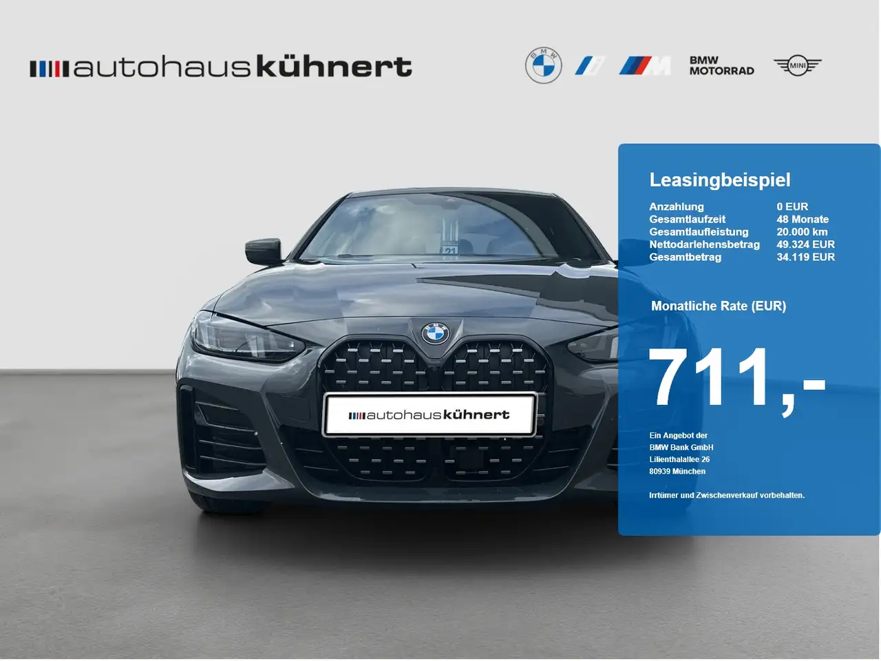 BMW 420 420d xDrive Gran Coupé M-Sport UPE: 82.670 EUR — photo 1 of 15