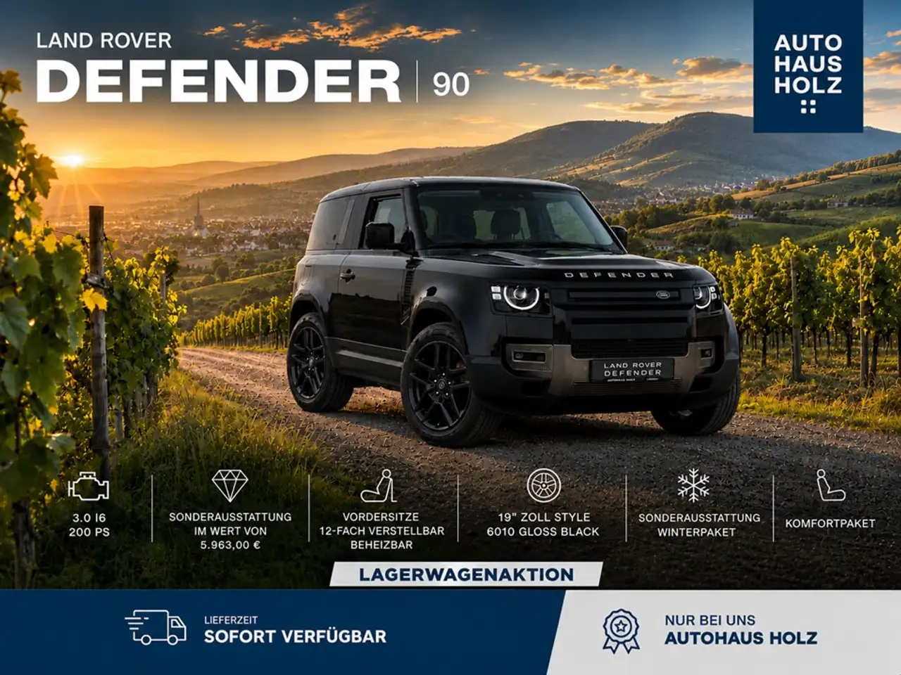 Land Rover Defender 3-Türer! D200S - KOMFORT - SHZ - WINTERPAKET - 360 — photo 1 of 11