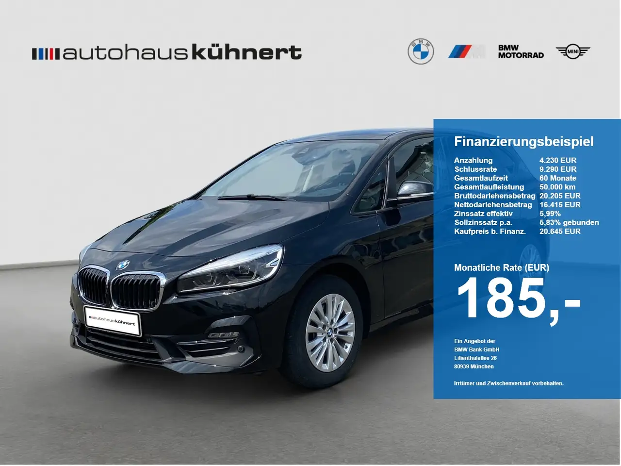 BMW 218 218d xDrive Active Tourer LED AHK HiFi Navi RFK — photo 1 of 20