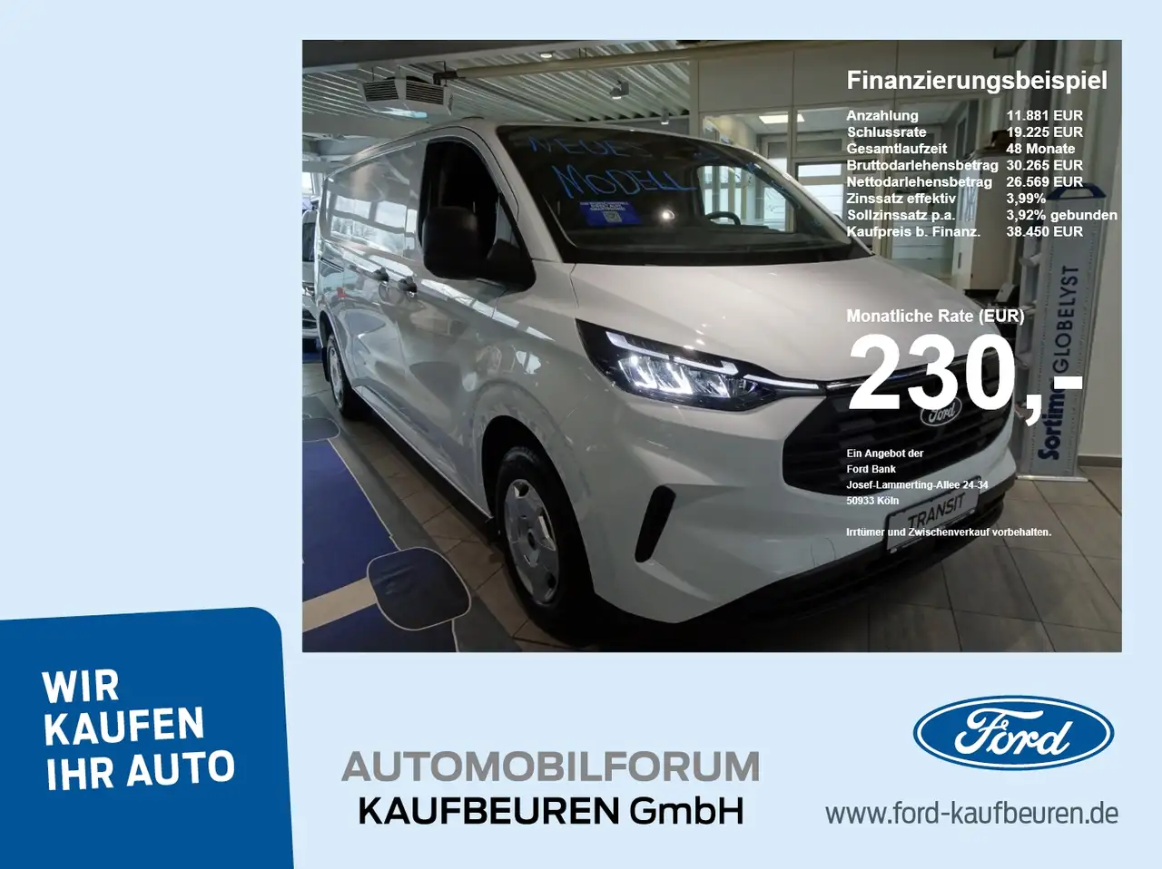 Ford Transit Custom Kasten Trend 320 L1 AT ACC*PDC*CAM* — photo 1 of 20