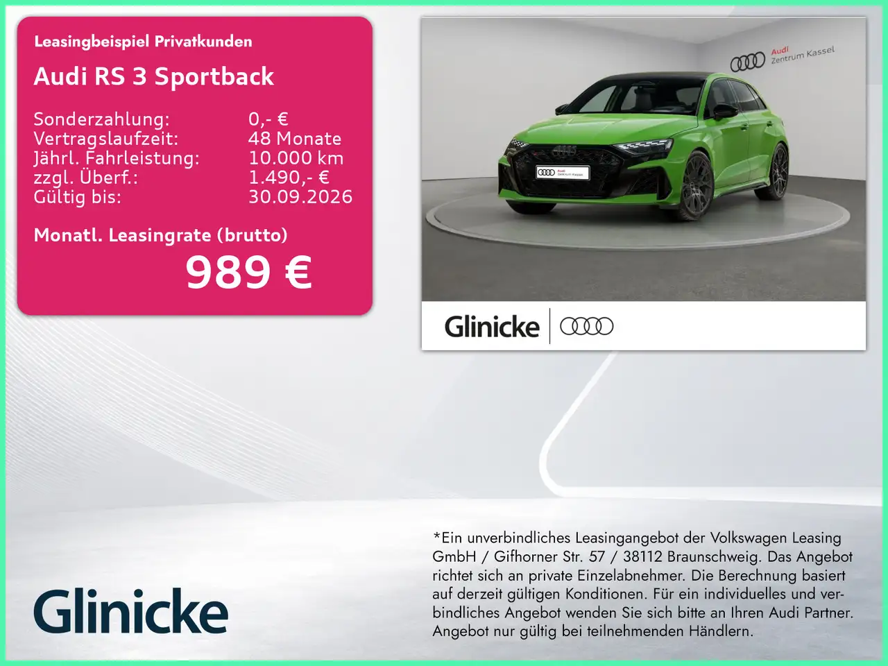 Audi RS3 RS 3 Sportback Matrix SONOS HuD Pano Kamera — photo 1 of 10