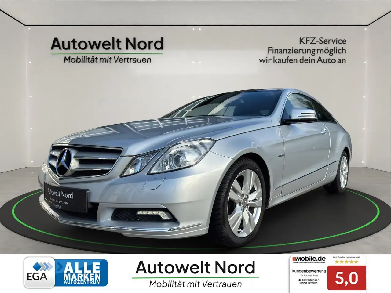 Mercedes-Benz E 200 CGI BlueEFFICIENCY Automatik Elegance~Coupe~1.HAND — photo 1 of 21