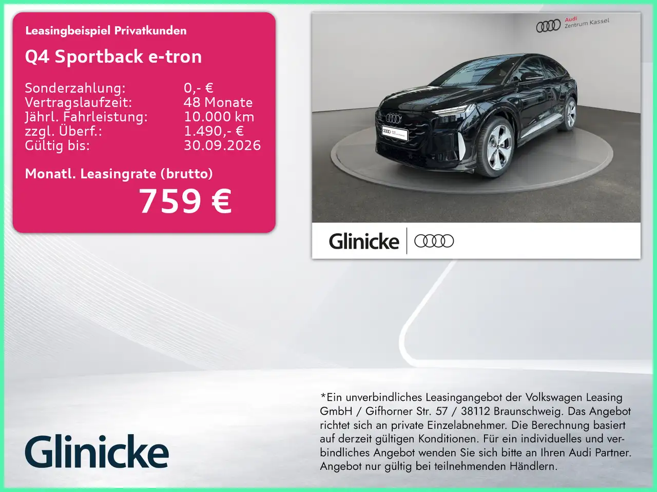 Audi Q4 e-tron Q4 Sportback e-tron perf. Matric HuD SONOS 360° — photo 1 of 20