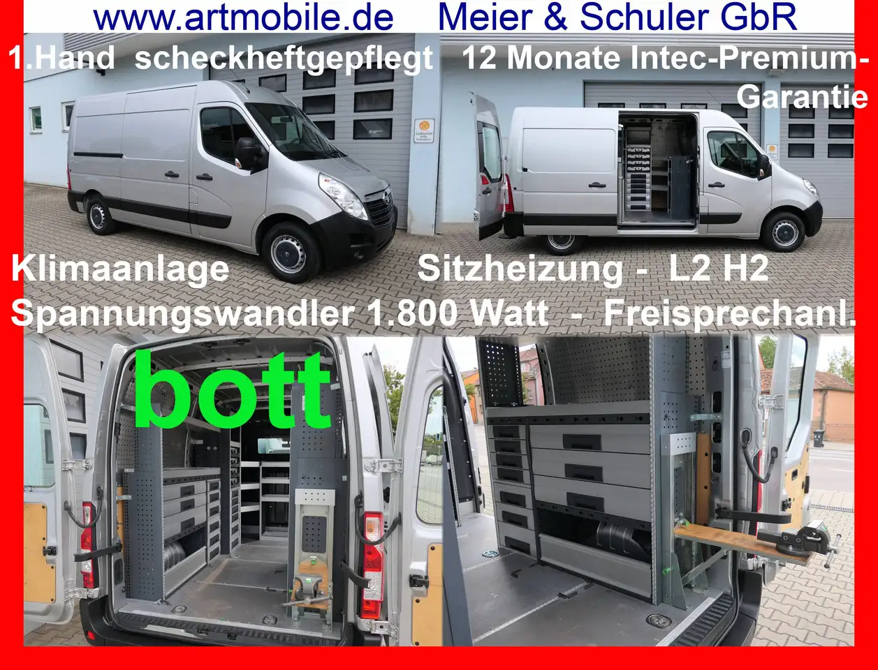 Opel Movano Bott L2H2 3,5t 230Volt Klima Sitzheizung Garantie* — photo 1 of 40