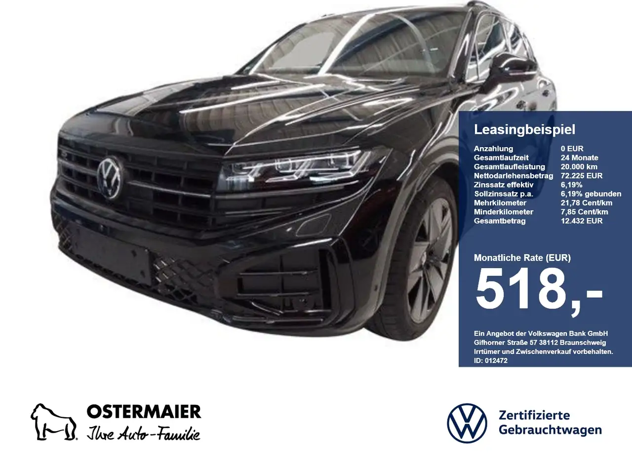 Volkswagen Touareg R-LINE BLACK 3.0TDI 286PS NP.126T AHK.PANO.AREAV.W — photo 1 of 8