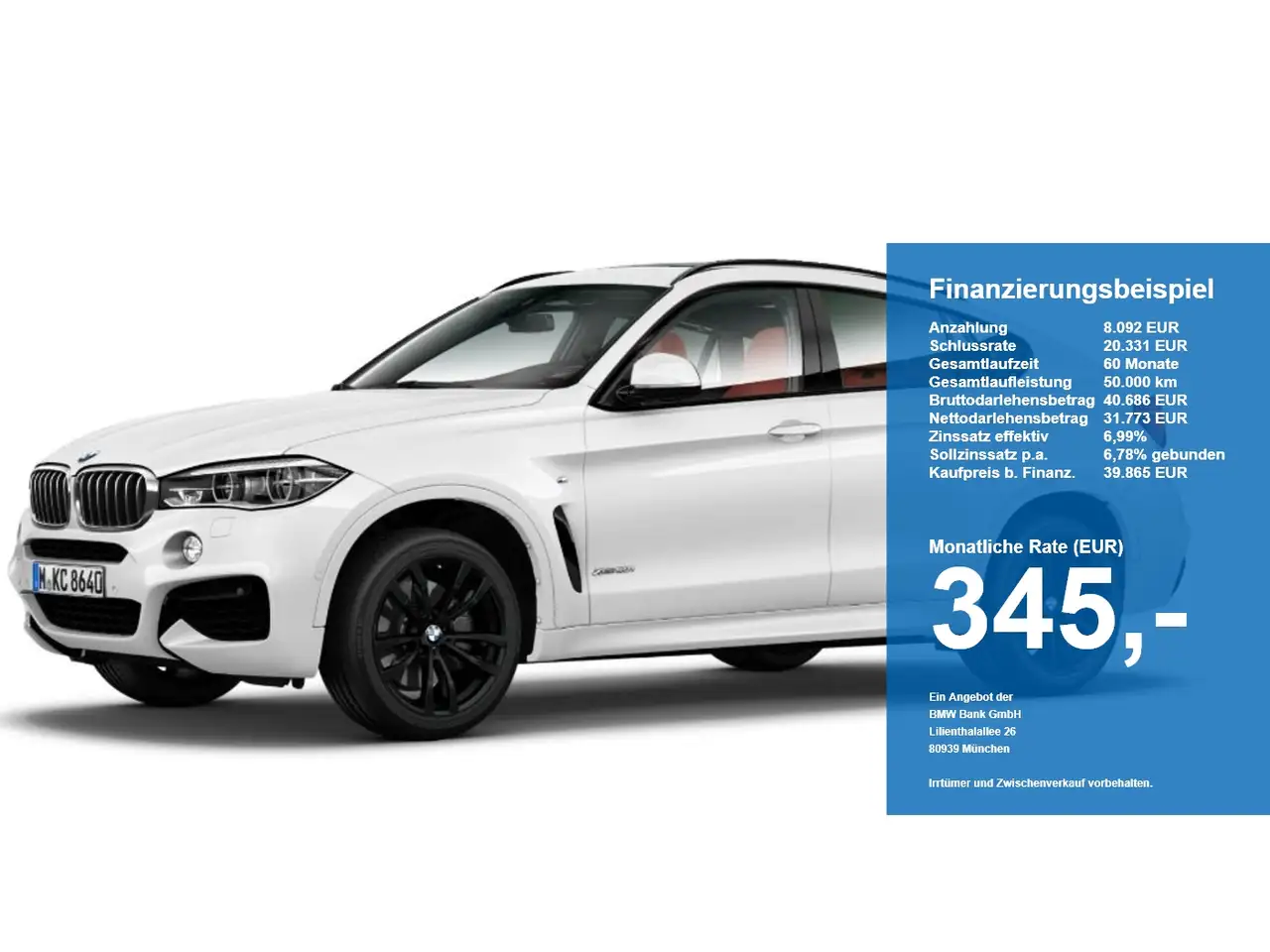 BMW X6 xDrive50i M-Sport/Head-Up/Glas-D/SoftClose/H&K — photo 1 of 6
