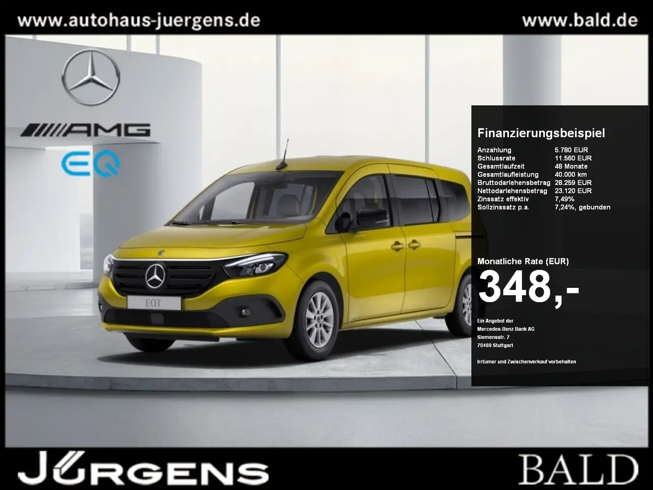 Mercedes-Benz EQT 200 Style/lang/AHK/LED/Navi/Kamera/ — photo 1 of 10
