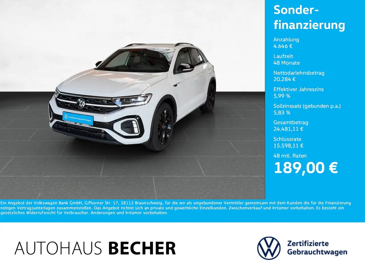 Volkswagen T-Roc R-Line 1.5 TSI DSG /Navi/Rückfahrk/Matrix — photo 1 of 15