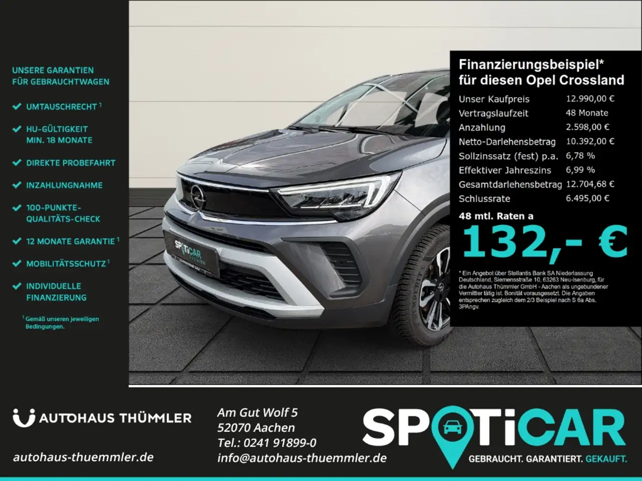 Opel Crossland Elegance Navi LED Apple CarPlay Android Auto Mehrz — photo 1 of 17