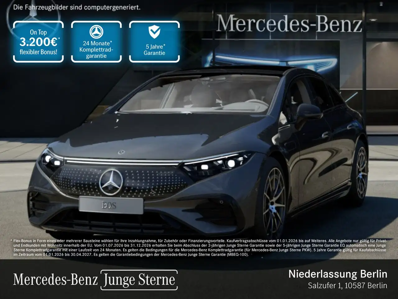 Mercedes-Benz EQS 580 4Matic AMG Fahrass Airmat Pano Burmester — photo 1 of 15