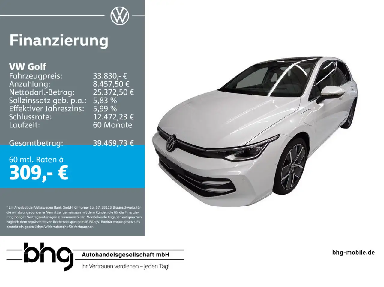 Volkswagen Golf 1.5 eHybrid DSG STYLE — photo 1 of 3
