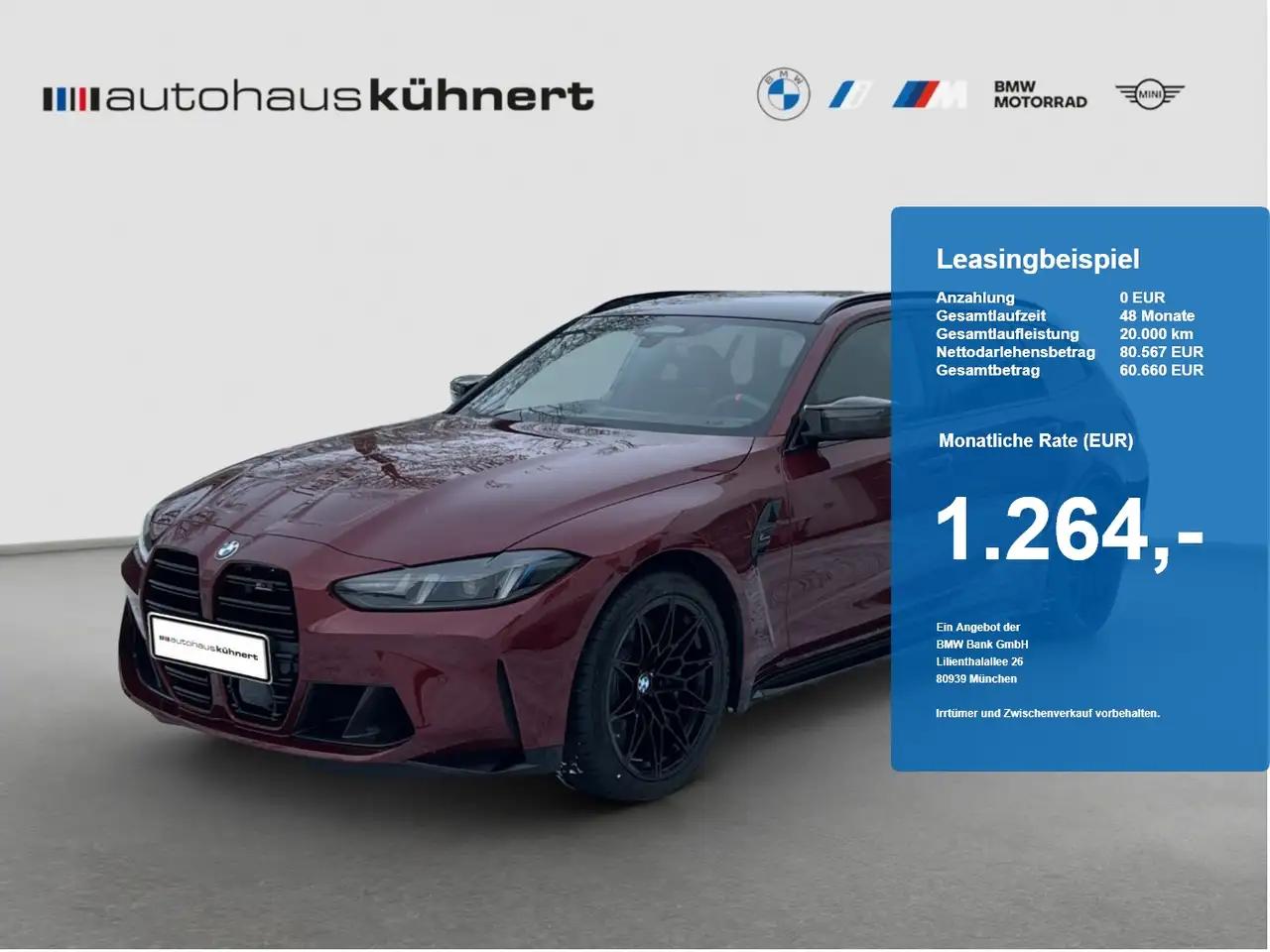 BMW M3 Comp. Tour. UPE 119.770,- € ///M Sport ACC — photo 1 of 20