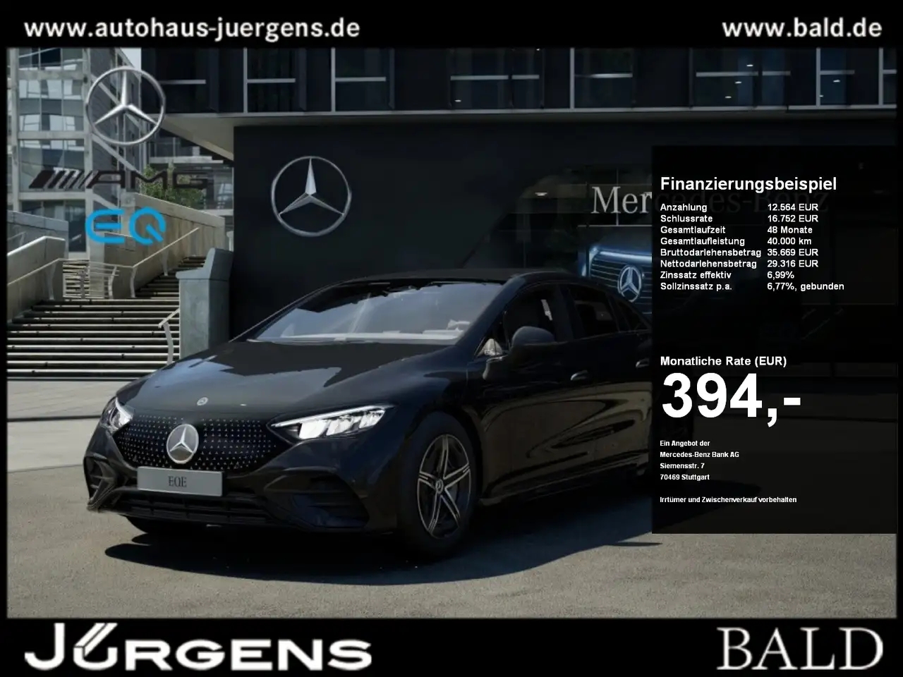 Mercedes-Benz EQE 300 AMG-Sport/LED/Cam/Night/Memo/Totw/Ambi+ — photo 1 of 10