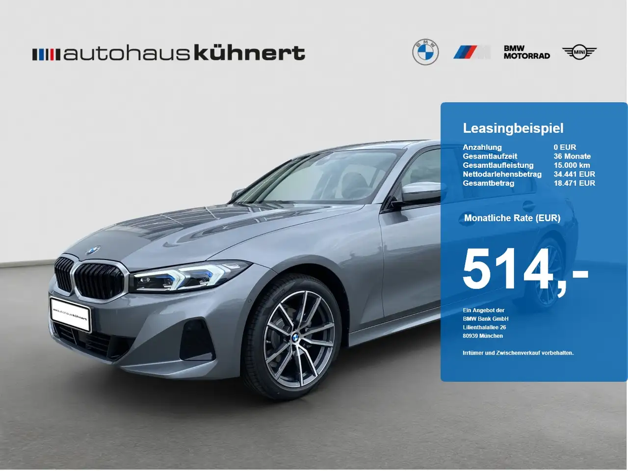 BMW 318 i Limousine UPE 52.660 EUR SpurAss AHK ParkAss — photo 1 of 15