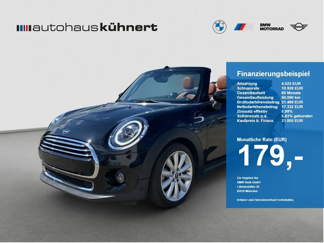 MINI Cooper Cabrio LED Navi ParkAss RFK Sportsitz PDC — photo 1 of 15