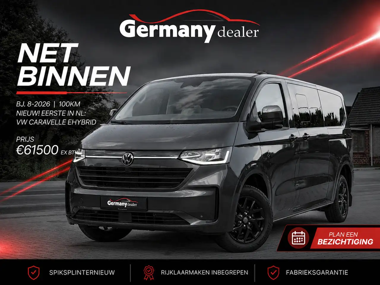 Volkswagen Transporter 2.5 L2H1 eHybrid Style 8-pers Caravelle! Leder Nav — photo 1 of 40
