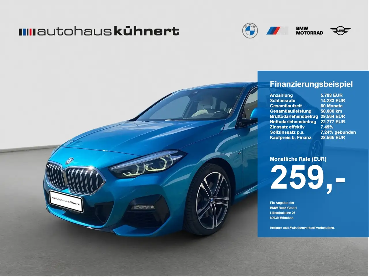 BMW Inny 220i xDrive Gran Coupé ///M-Sport SpurAss Navi AUT — photo 1 of 15