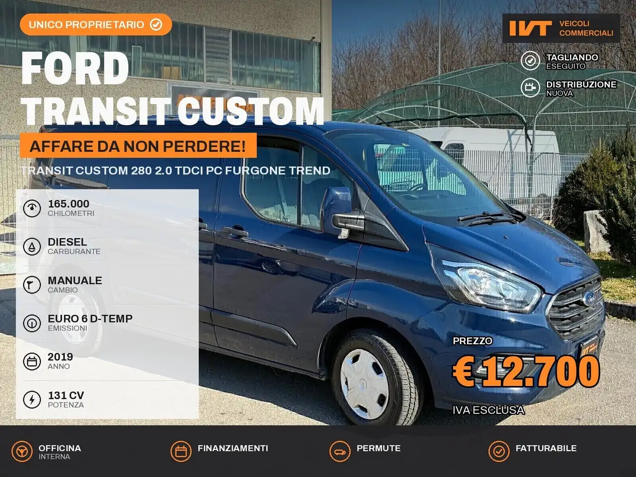 Ford Transit Custom Transit Custom 280 2.0 TDCi PC Furgone Trend — photo 1 of 10