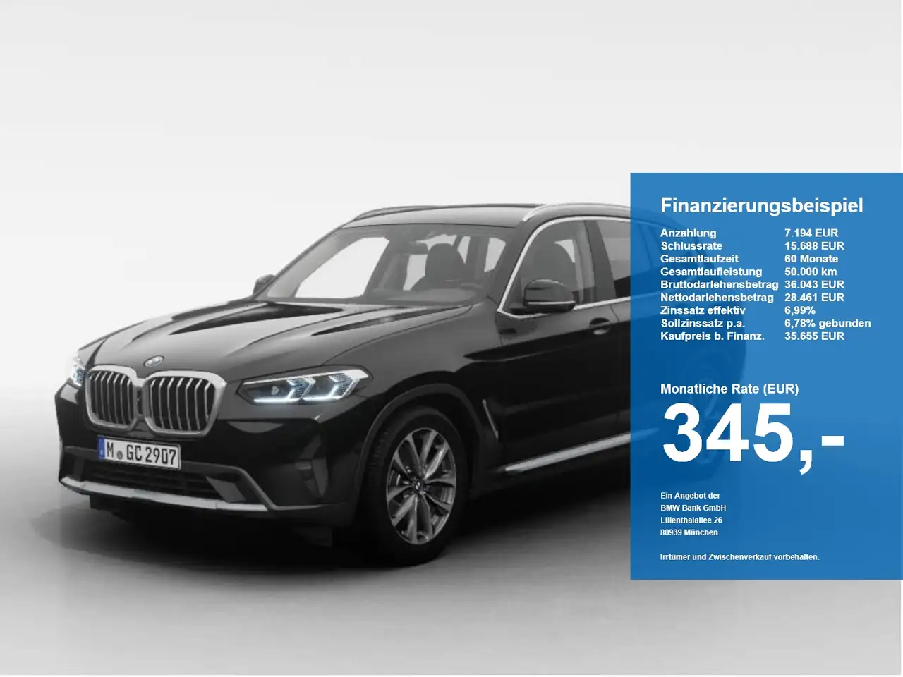 BMW X3 xDrive 20d Laser StHzg 360° AHK HiFi DAB — photo 1 of 8