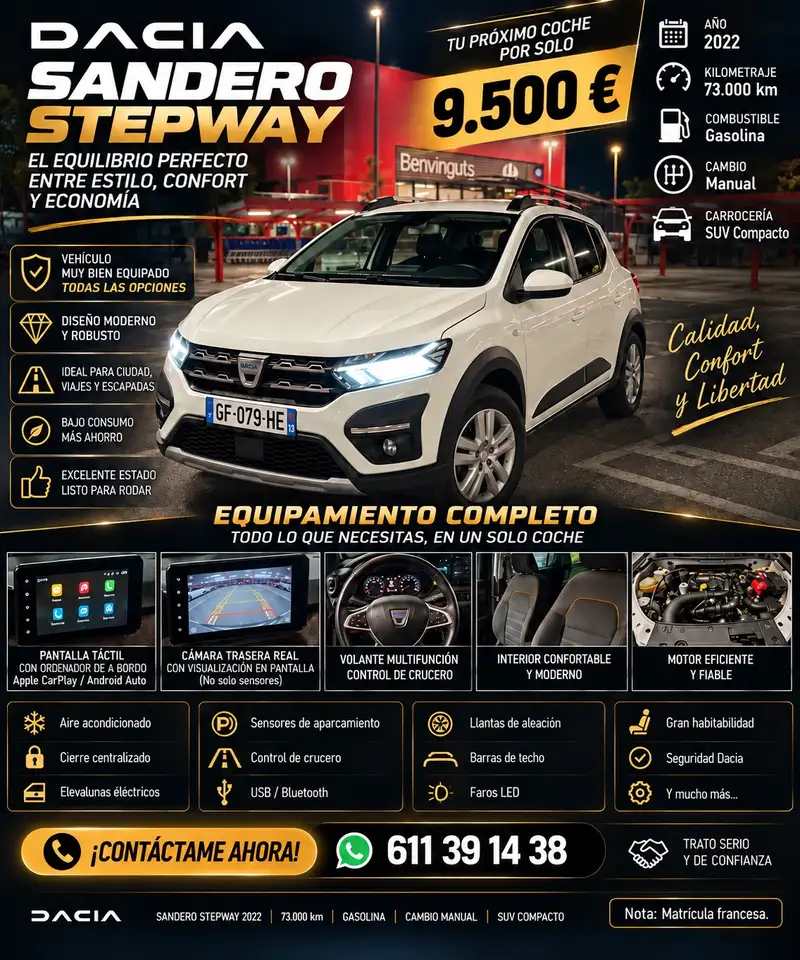 Dacia Sandero Stepway TCe Comfort 67kW — photo 1 of 9