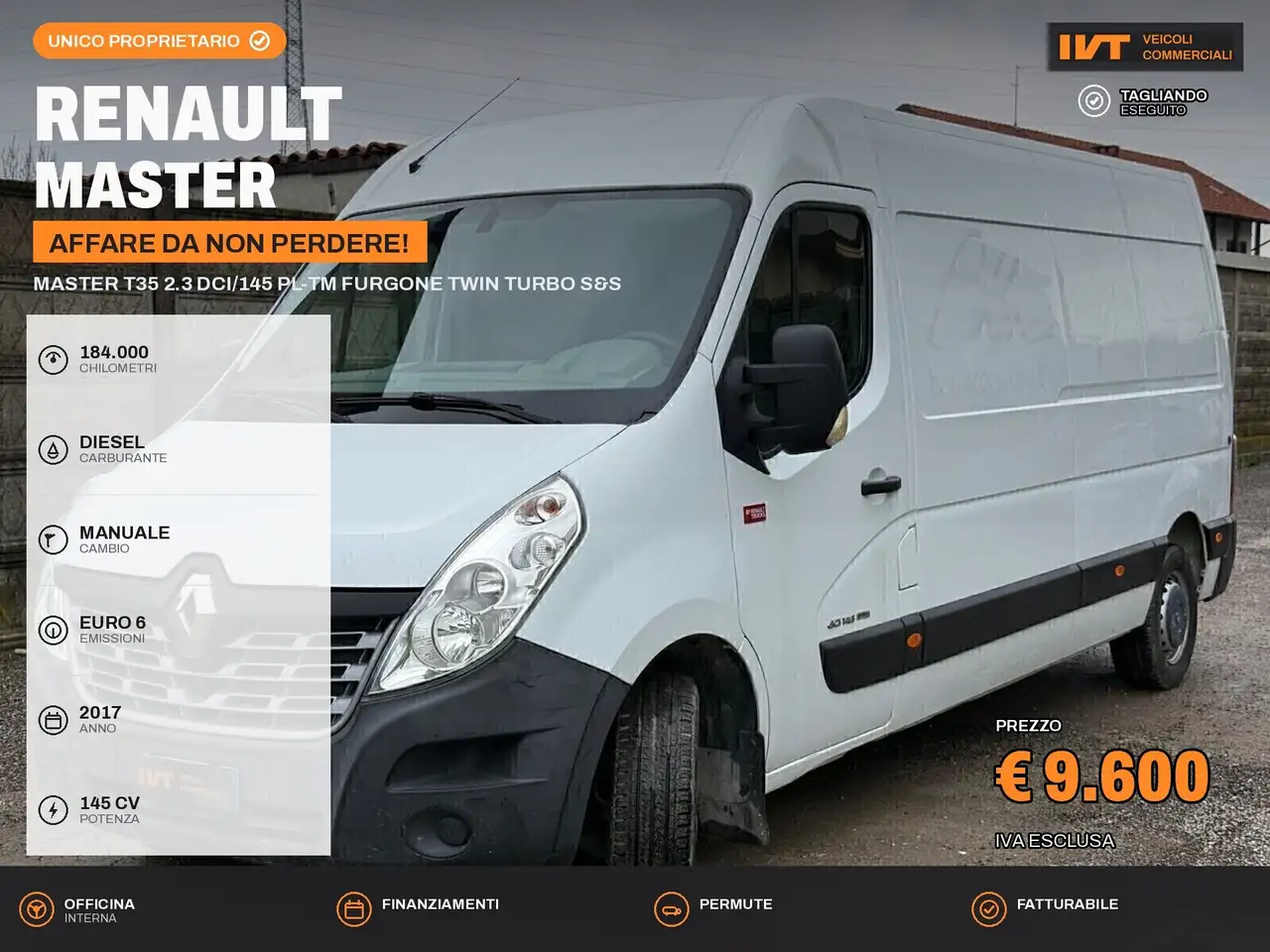 Renault Master Master T35 2.3 dCi/145 PL-TM Furgone Twin Turbo S& — photo 1 of 9