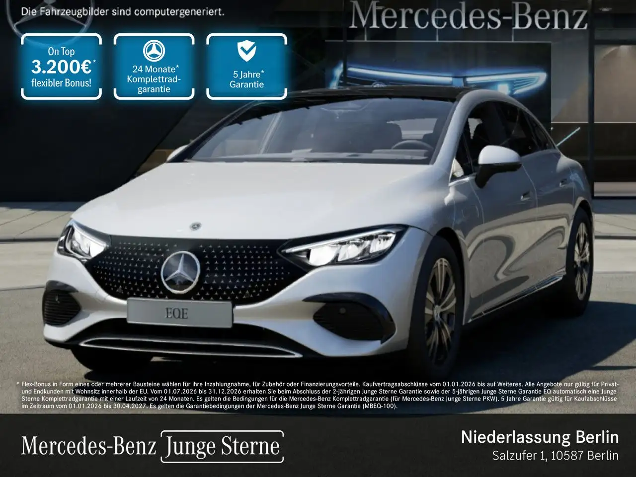 Mercedes-Benz EQE 300 Avantgarde WideScreen 360° Pano HUD TV LED — photo 1 of 23
