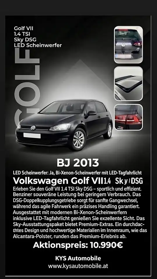 Volkswagen Golf VII Sky 1,4 TSI DSG BMT — photo 1 of 1